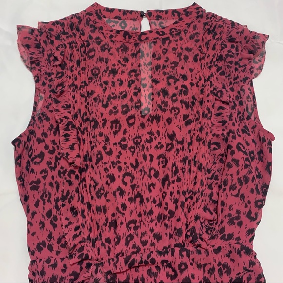 ALL SAINTS 🔹 Hali Roar Ruched Leopard Print Mini Dress - Size 6 - Picture 8 of 16